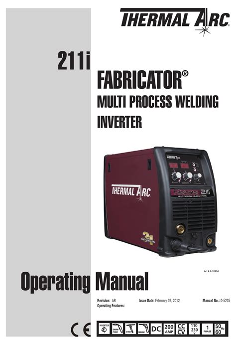 fabricator 211i weld aluminum|thermal arc fabricator 211 manual.